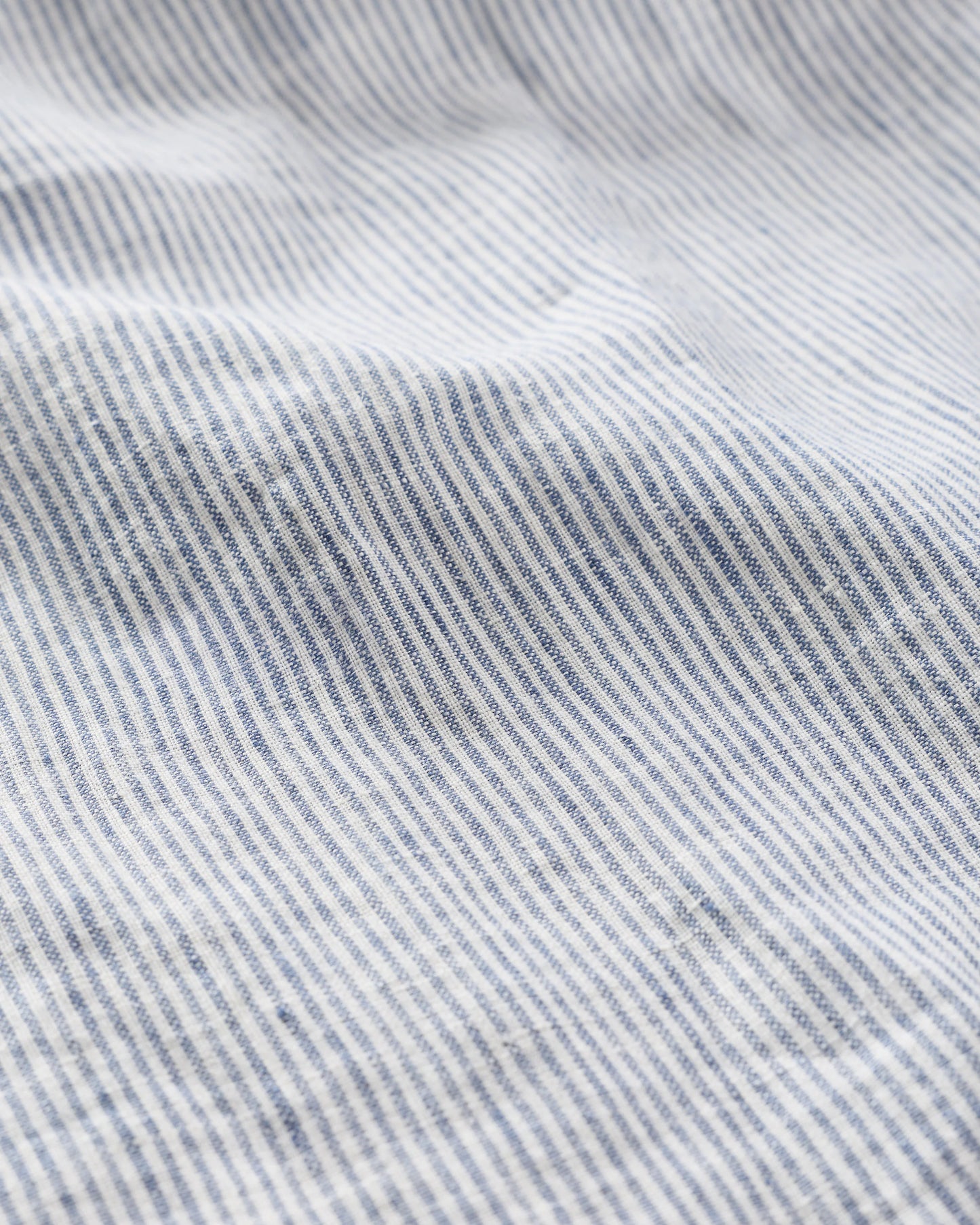 100% European Linen Long Sleeve Shirt - XS / Blue Pinstripe