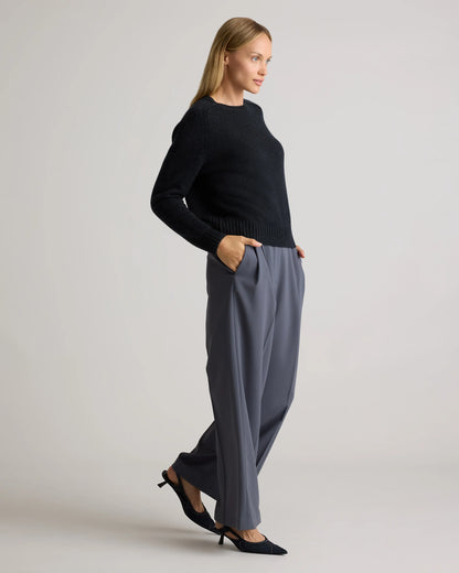 Luxe Baby Cashmere Crewneck Sweater - XS / Creamy Cortado