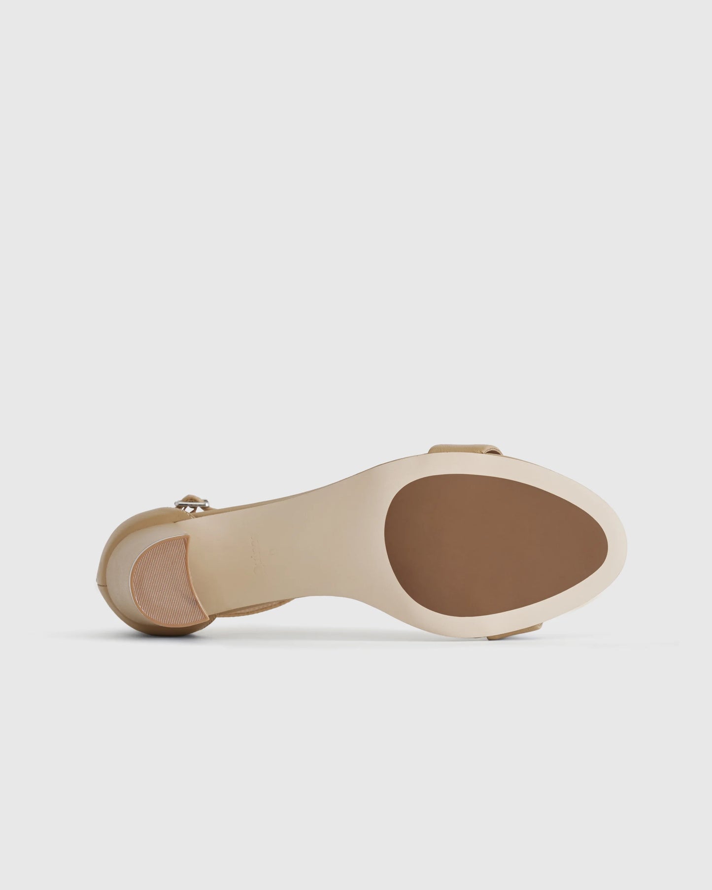 Italian Leather 65mm Block Heel - 5 / Cashew