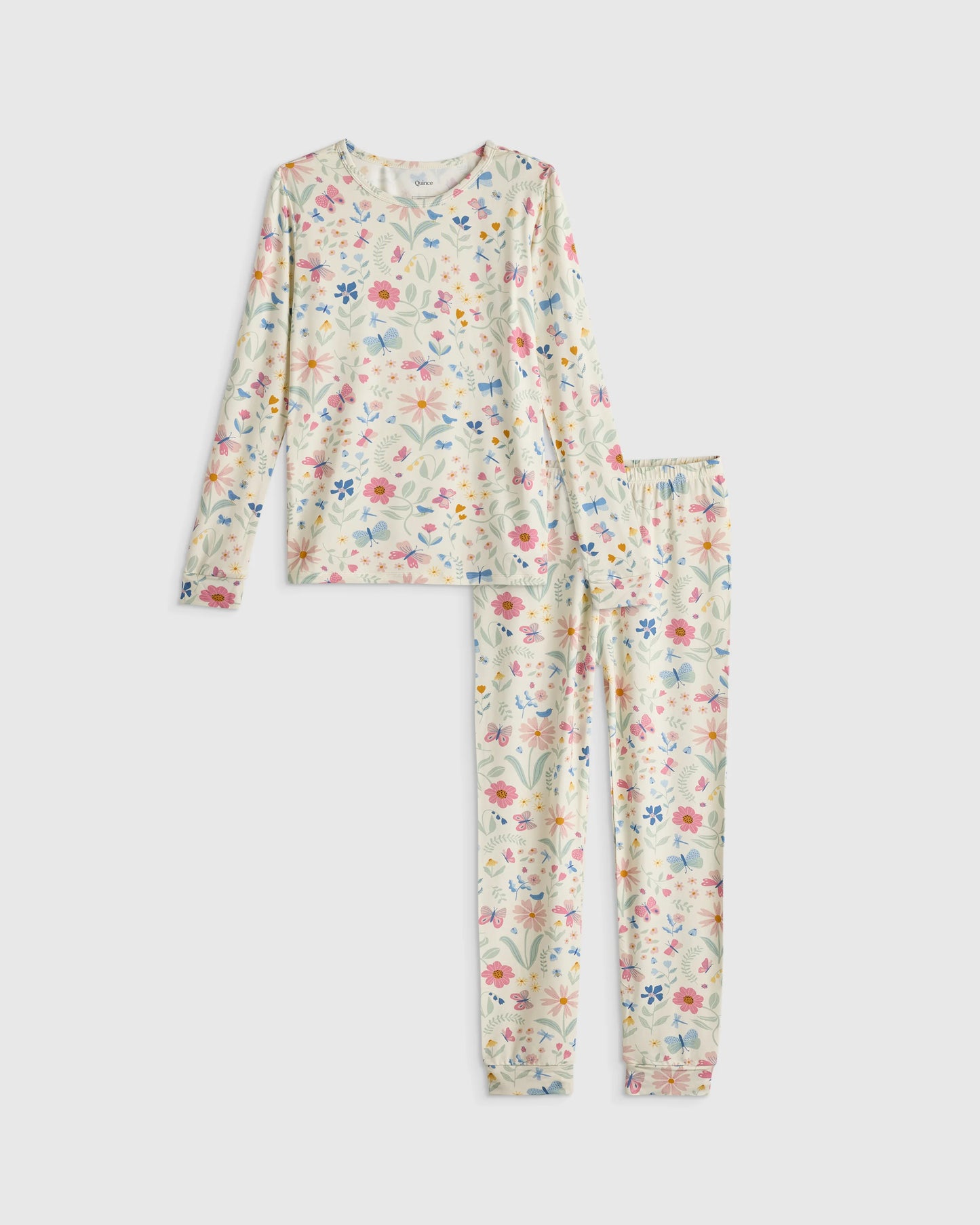 Bamboo Long Sleeve and Pant Pajama Set - 2T / Wildflower Dreams