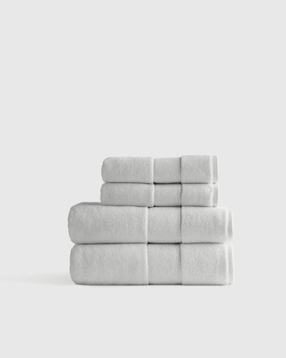 Classic Organic Turkish Cotton Bath Bundle (4 pieces) - One Size / White