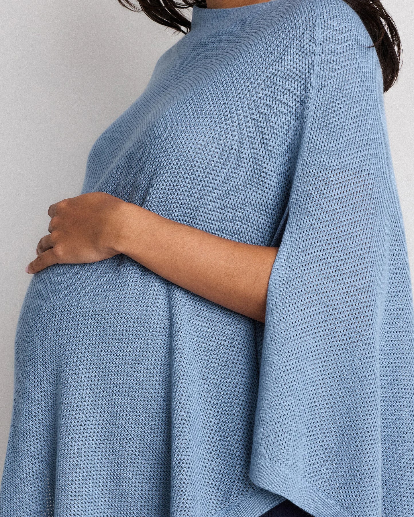 Lightweight Cotton Cashmere Nursing Shawl - One Size / Pale Custard Yellow