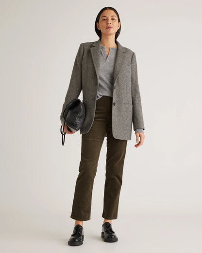 Organic Stretch Corduroy Straight Leg Pants - 0 / Espresso