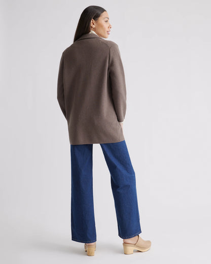 100% Organic Cotton Knit Blazer - XS / Heather Dove Grey