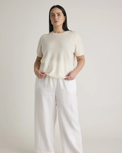 Mongolian Cashmere Tee - 1X / Heather Vintage Pink