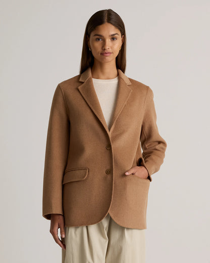 Double-Faced Merino Wool Soft Blazer - XS / Caramel