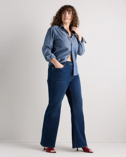 Luna Stretch Flare Jeans - 33 / Seaside Blue