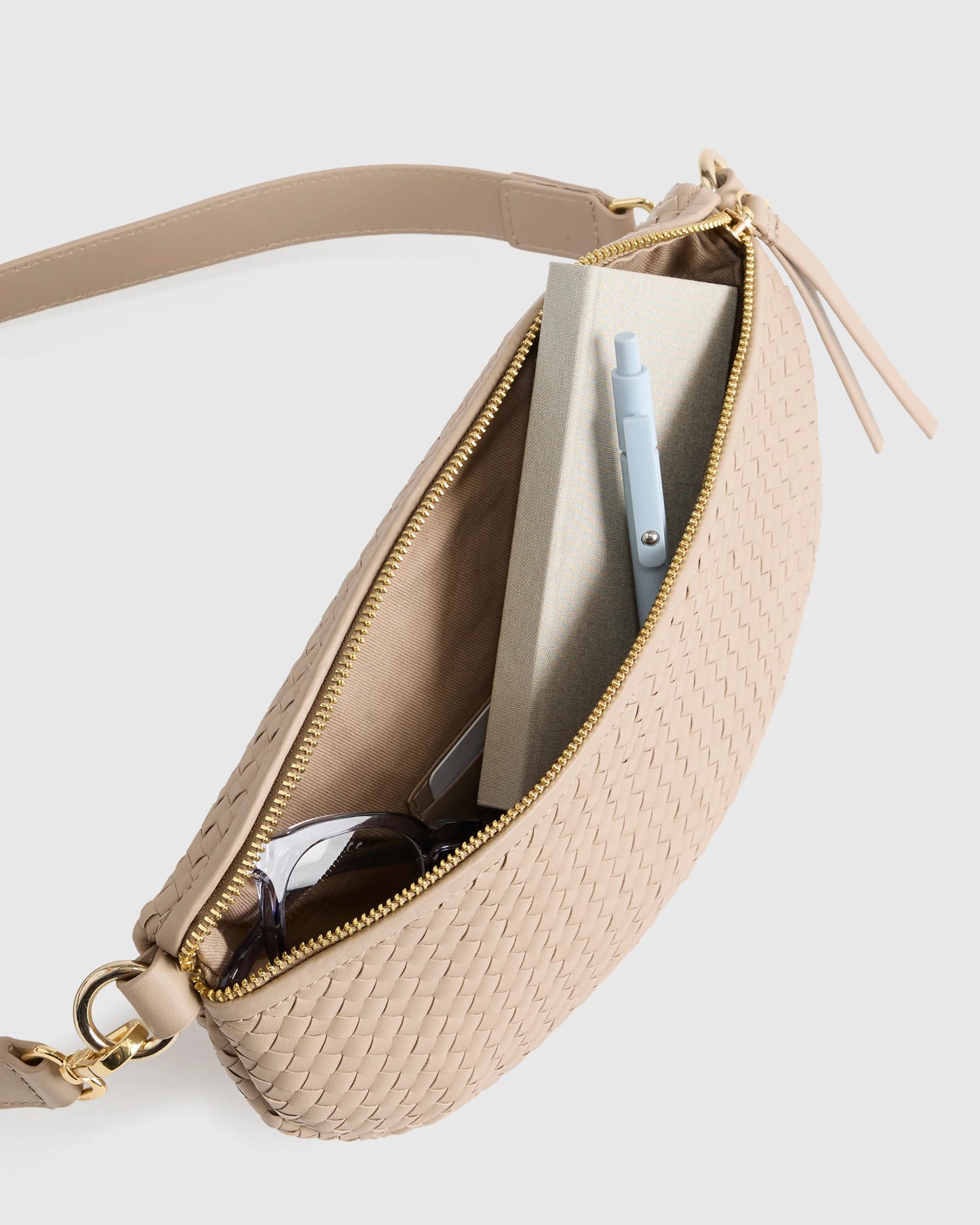 Sloane Handwoven Sling Bag - One Size / Taupe