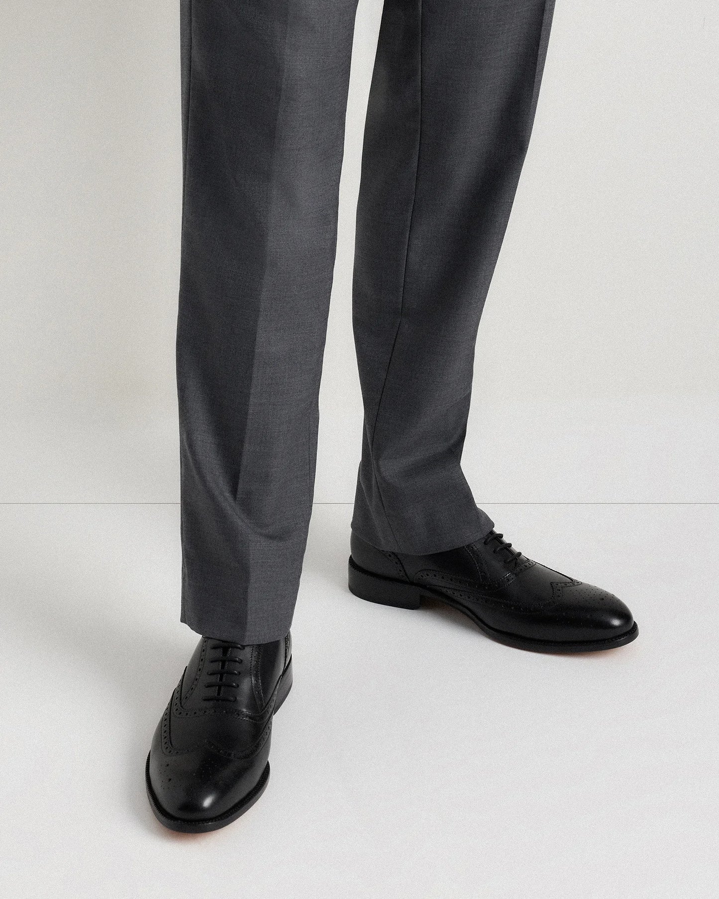 Italian Leather Wingtip Oxford - 7 / Cognac