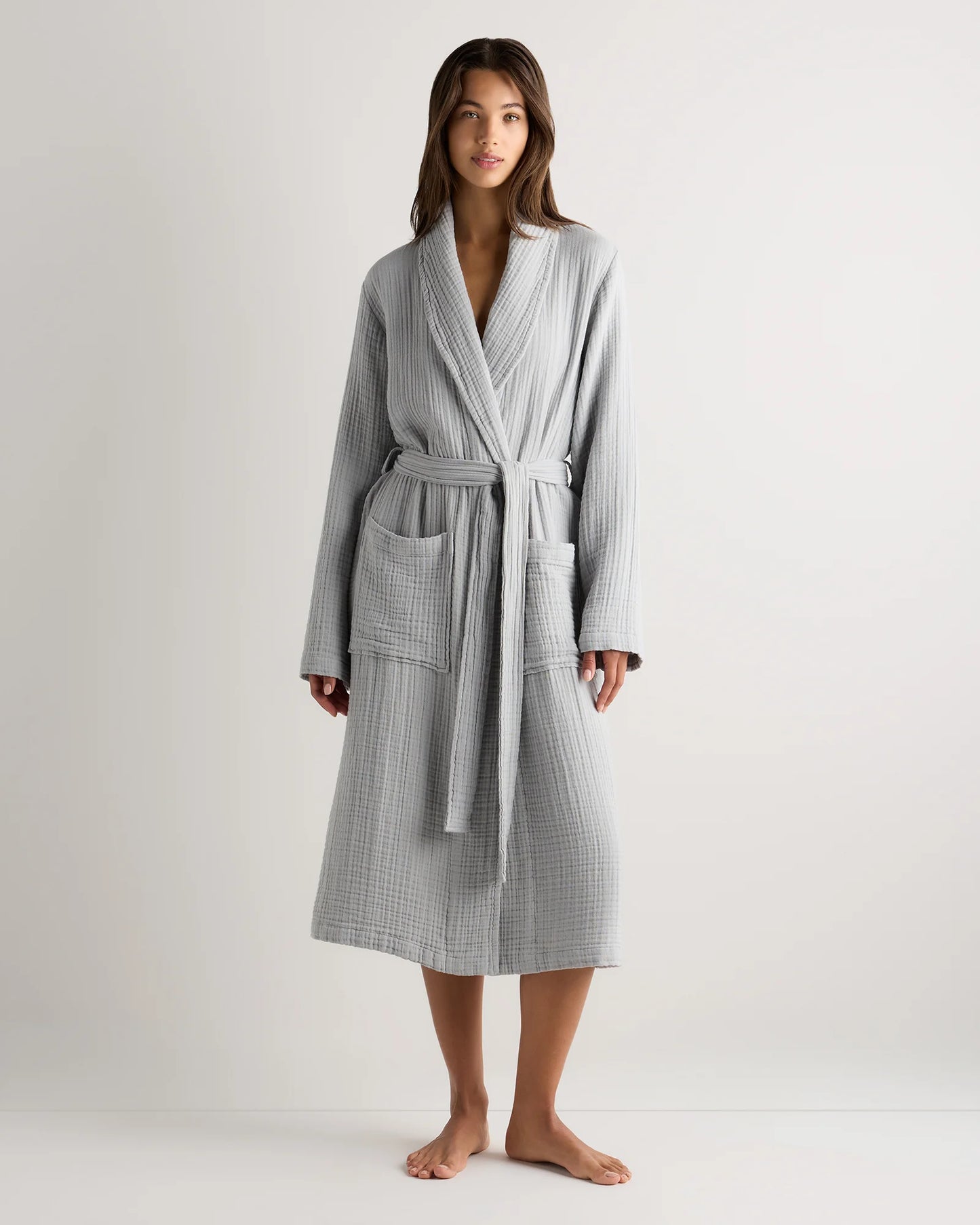 Soft Layered Turkish Cotton Robe - XS / White