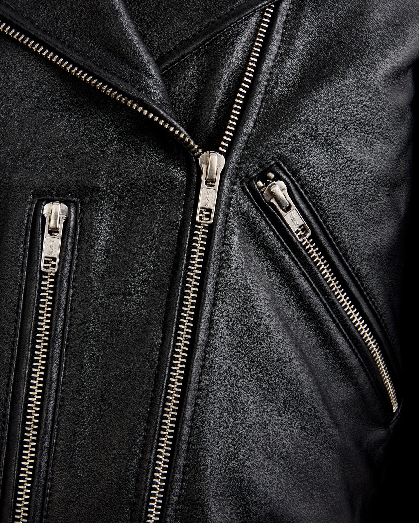 100% Leather Motorcycle Jacket - XS / Cognac