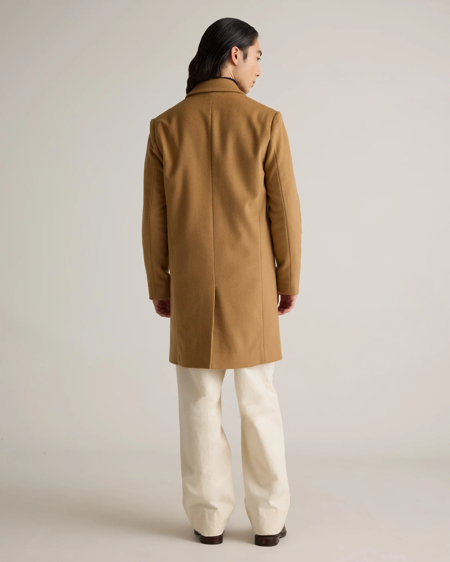 Italian Wool Overcoat - S / Heather Charcoal