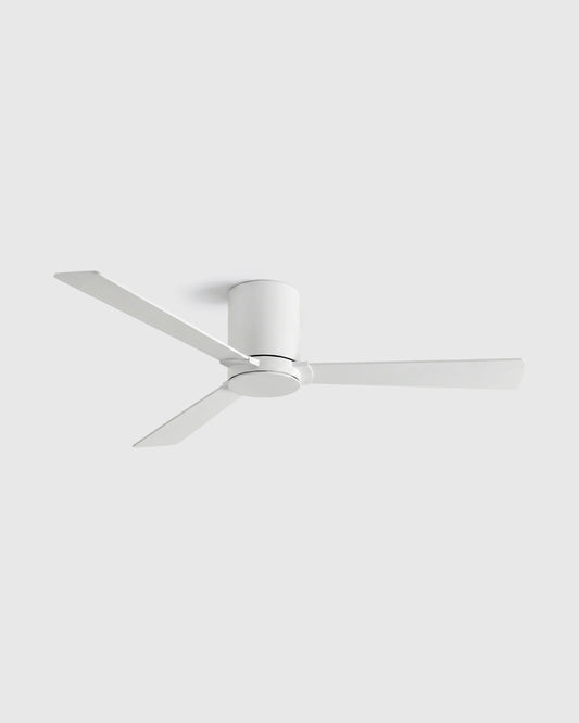 Minimalist Hugger Wood Blade Ceiling Fan - 44" / White