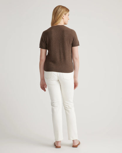 Mongolian Cashmere Tee - XS / Pale Custard Yellow