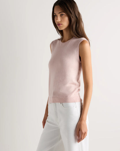 Lightweight Cotton Cashmere Sweater Tank - XS / Black