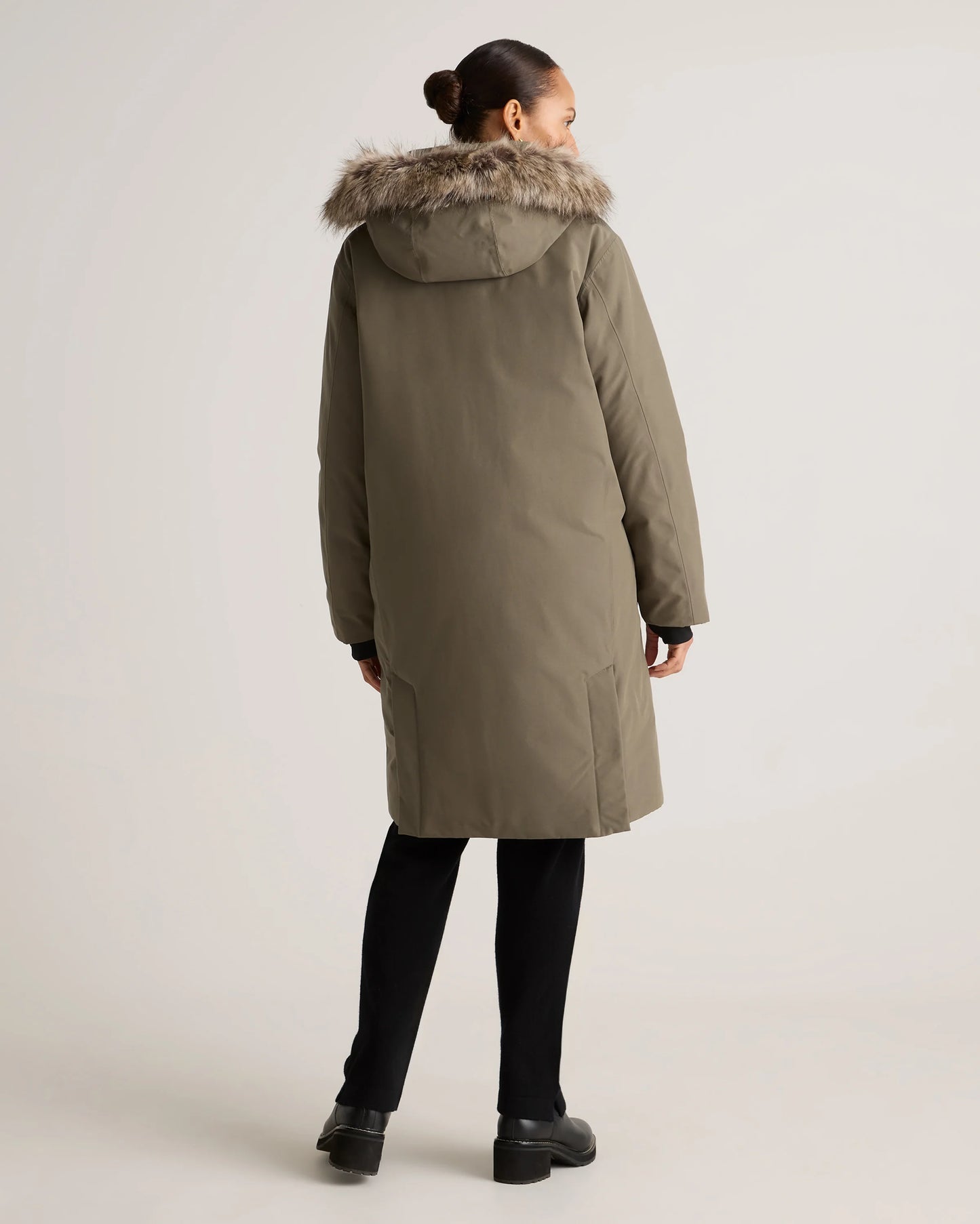 Responsible Down Hooded Long Parka - XS / Storm Blue