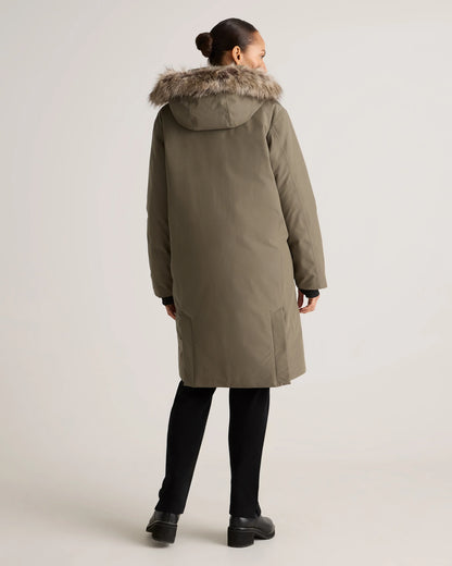 Responsible Down Hooded Long Parka - XS / Storm Blue