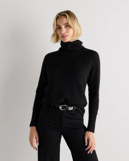 Lightweight Baby Alpaca Turtleneck - XS / Smoked Charcoal