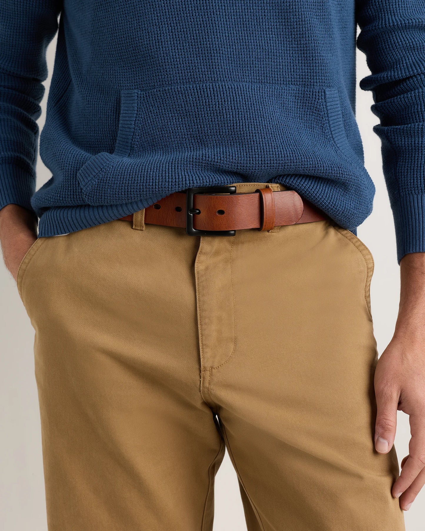 Adam Heritage Leather Jeans Belt - 30 / Bourbon