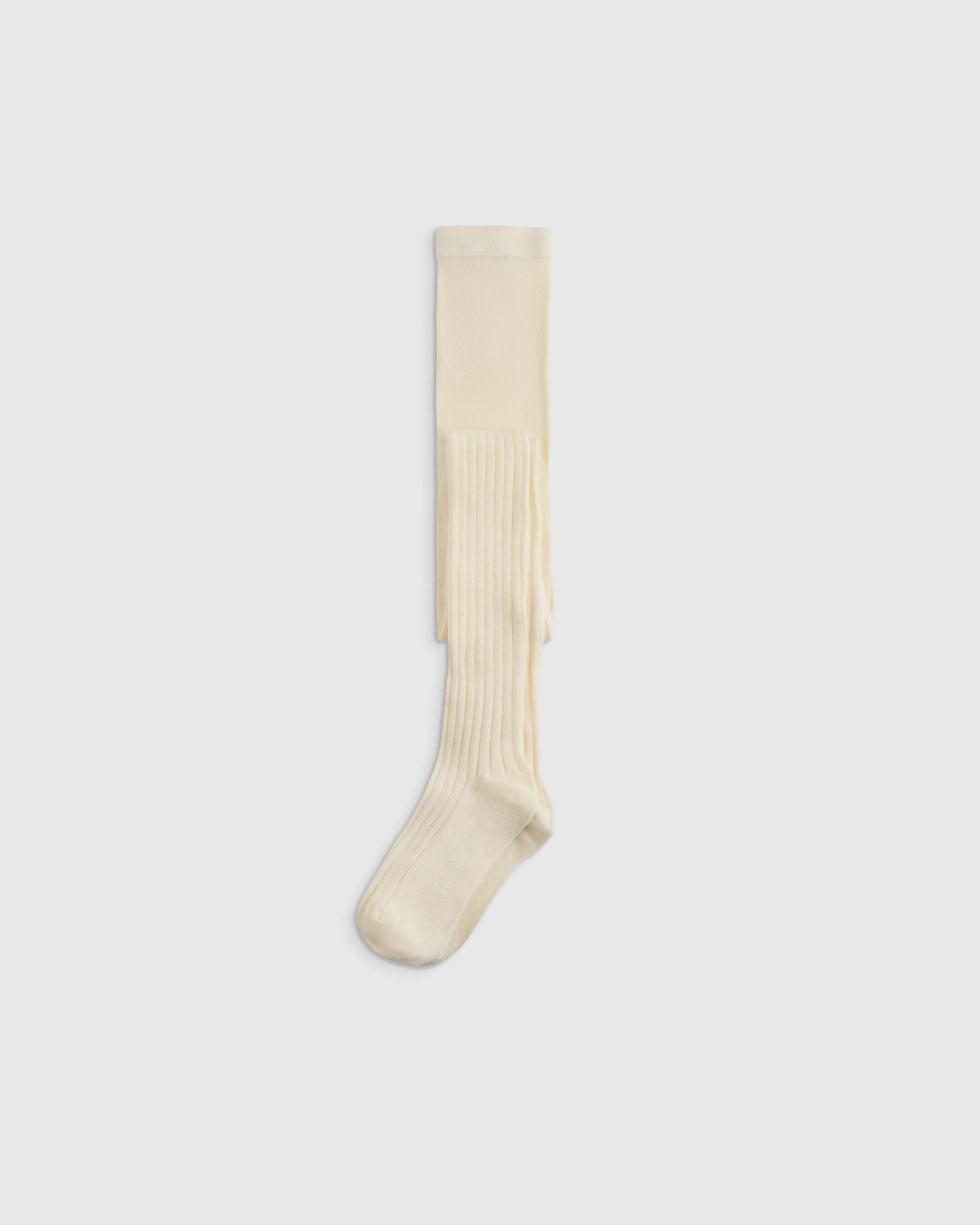 Organic Cotton Rib Tights (2-pack) - 6-7Y / Ivory