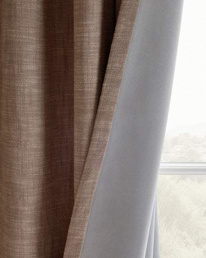 Textured Cotton True Blackout Curtain - 48x84 / White