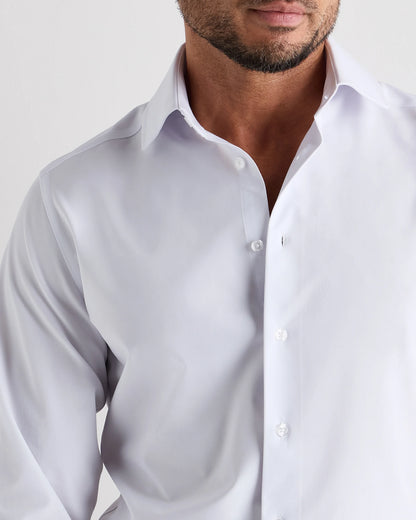 Performance Stretch Wrinkle-Free Slim Dress Shirt - S / White