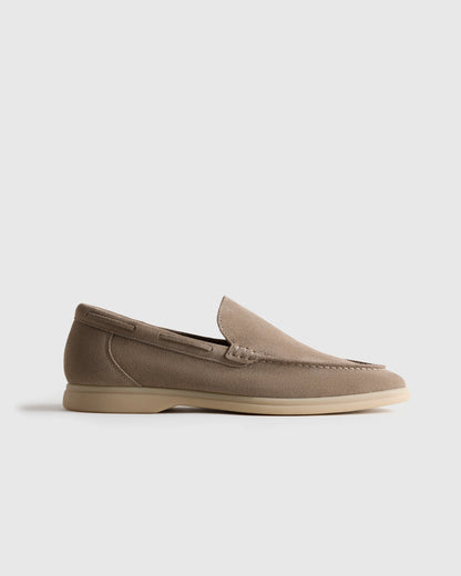 Soft Suede Mariner Loafer - 7 / Smoke