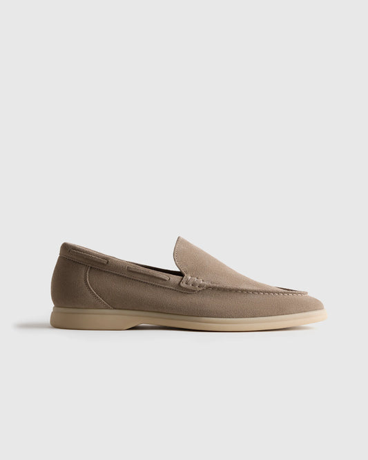 Soft Suede Mariner Loafer - 7 / Smoke