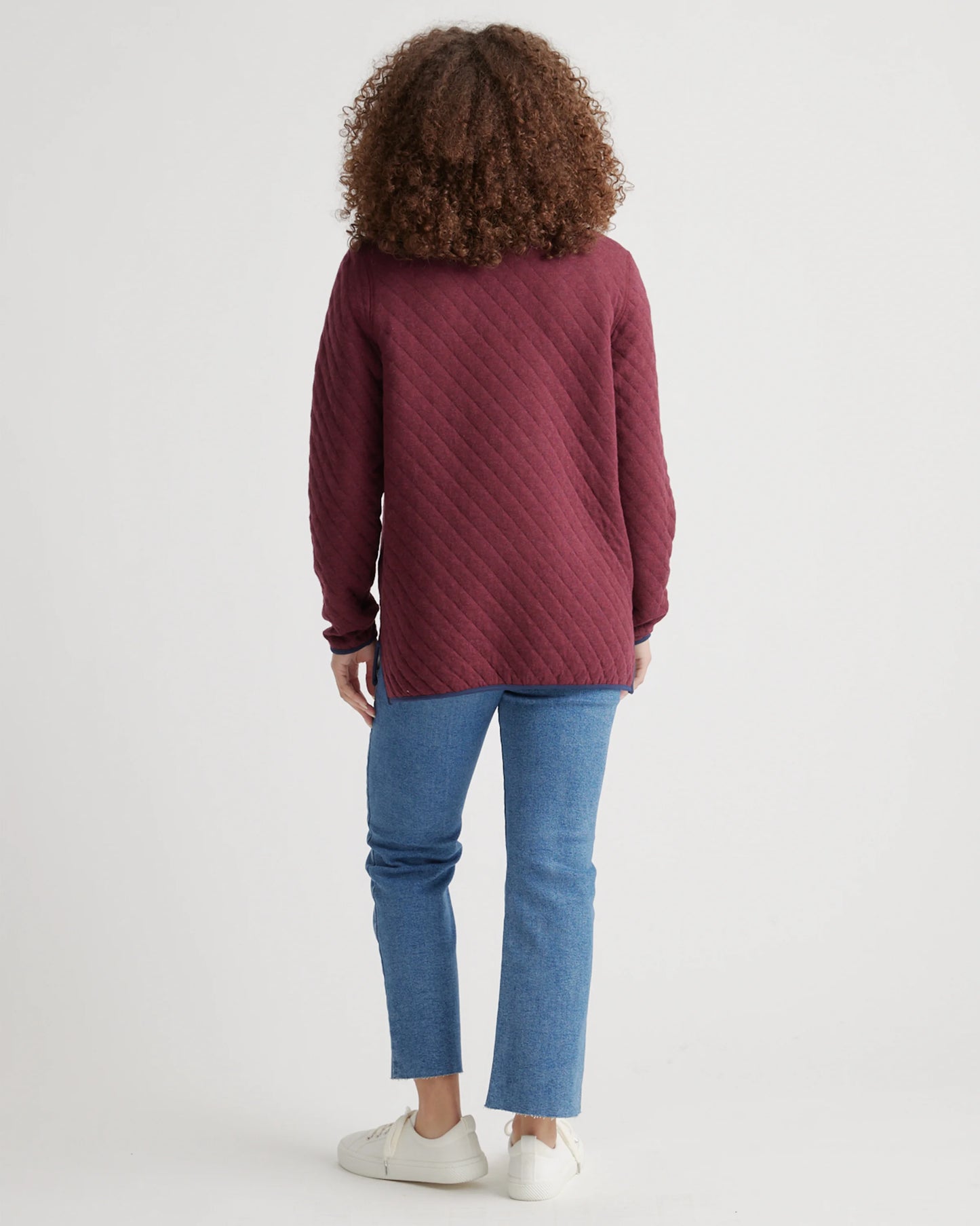 Reversible Quilted Pullover - XS / Charcoal/Grey