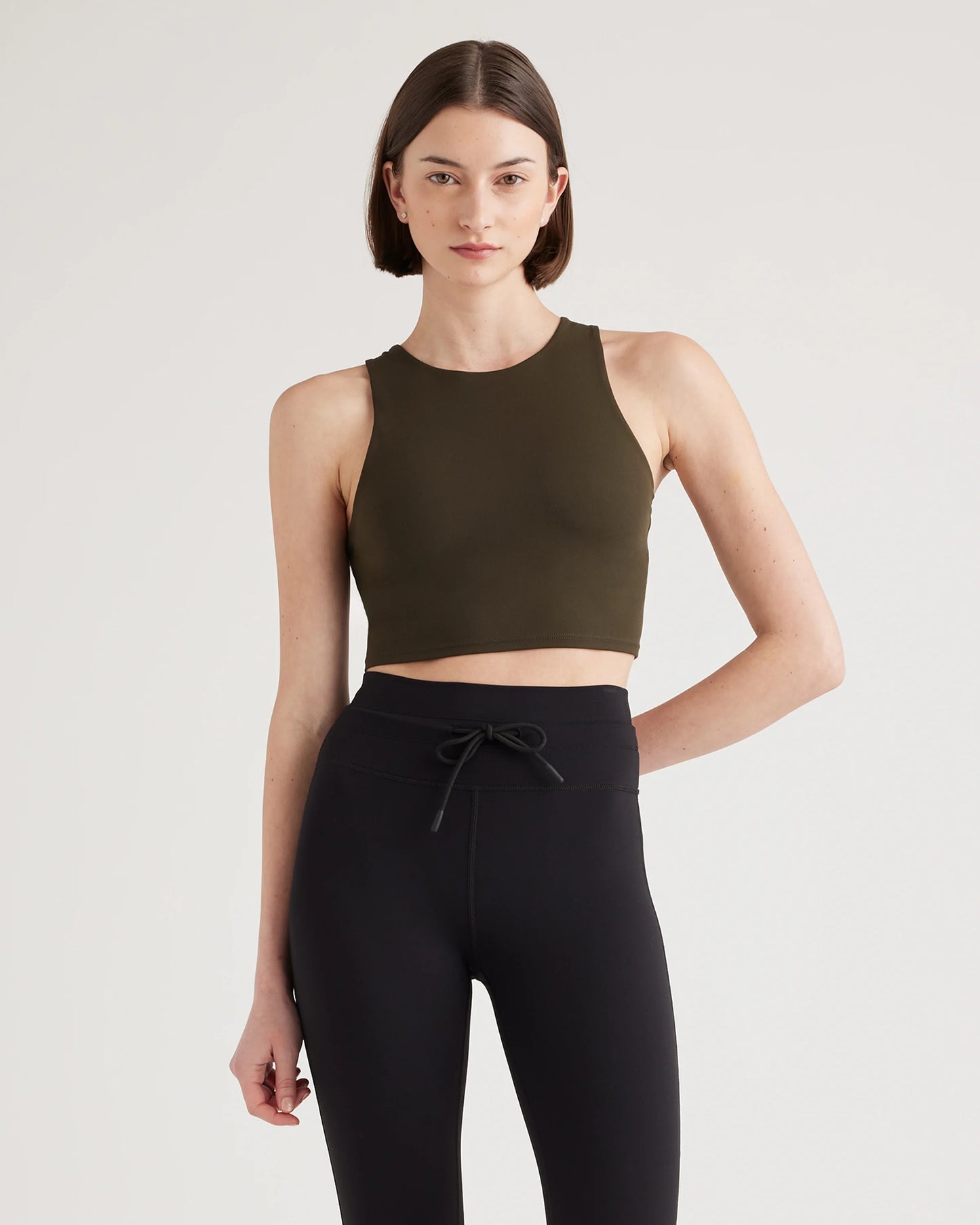 Ultra-Form High-Neck Cropped Tank - XS / Black Camo