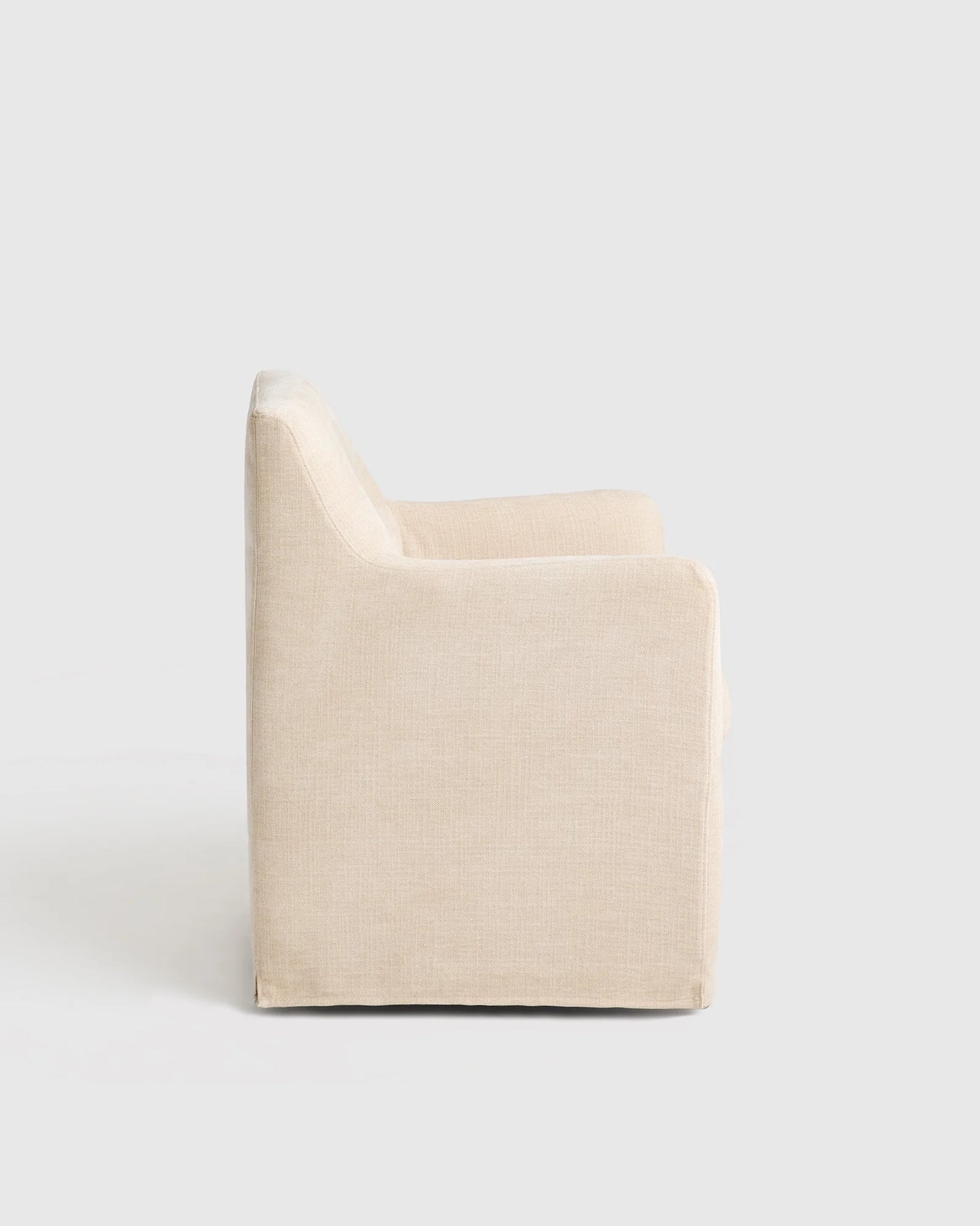 Performance Chenille Curved Back Dining Chair - One Size / Natural