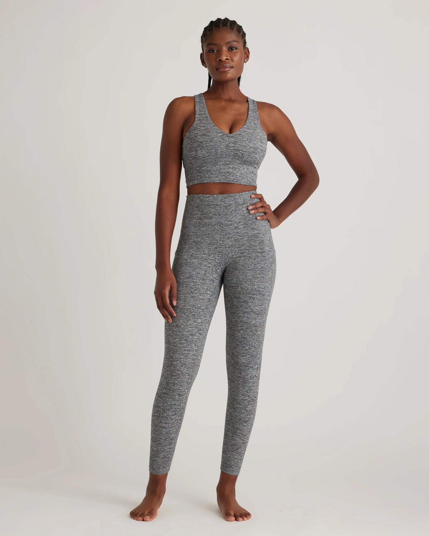 Ultra-Soft High-Rise Pocket Legging - XS / Heather Espresso