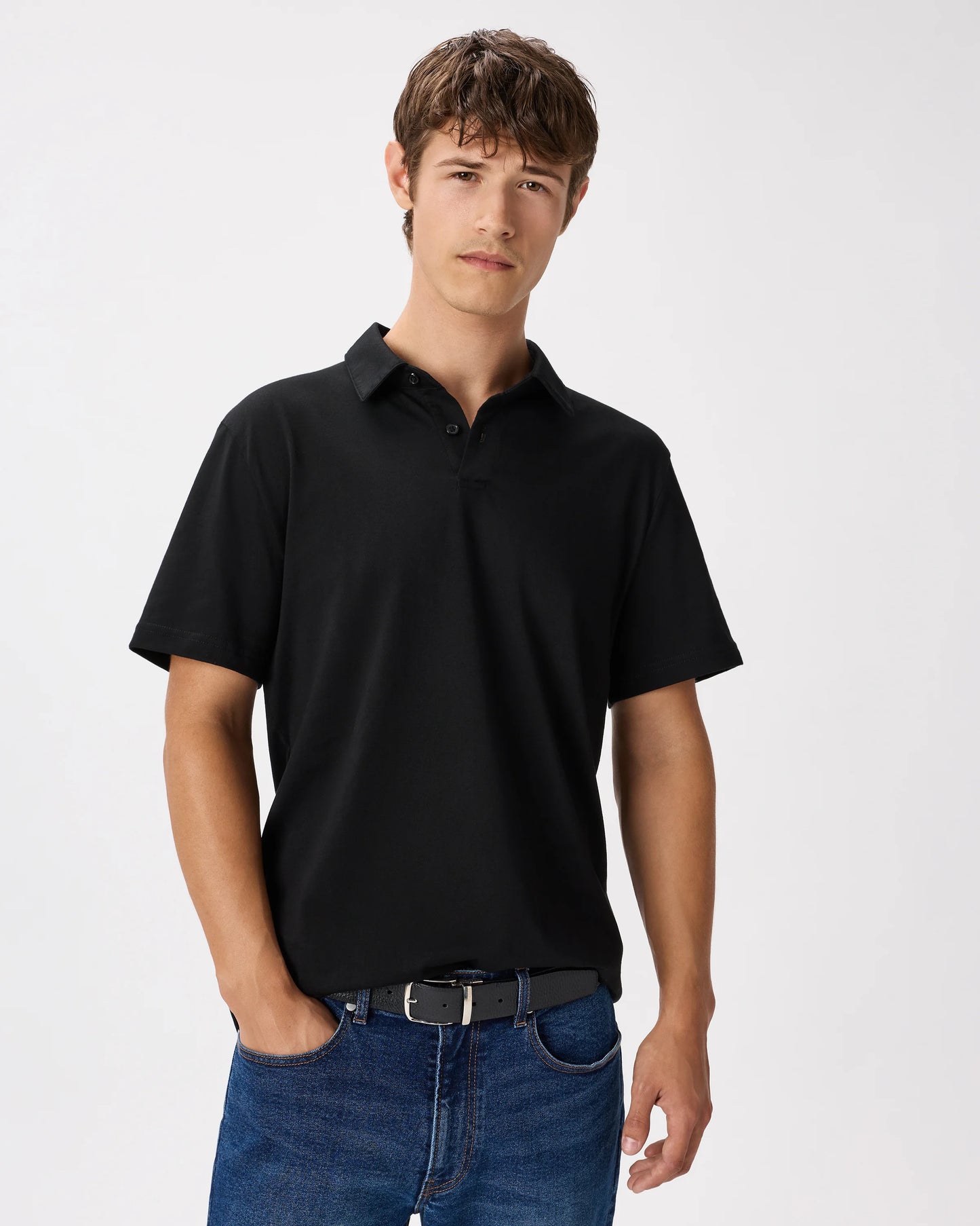 Japanese Lotus Polo - S / Black