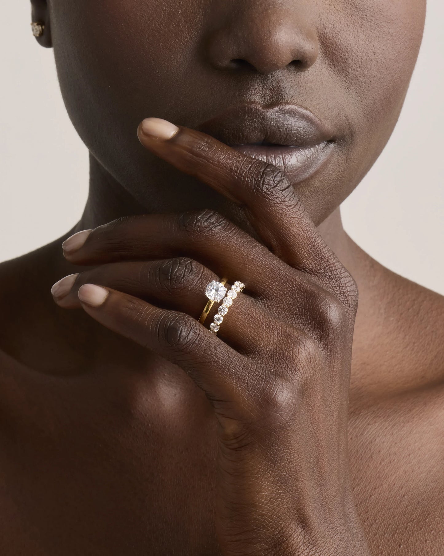 Lab Grown Diamond Round Eternity Band - 4 / Yellow Gold