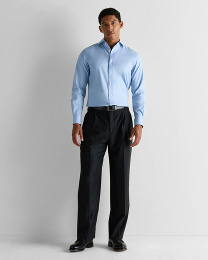 Organic Cotton Oxford Non-Iron Dress Shirt - S / Bold Black