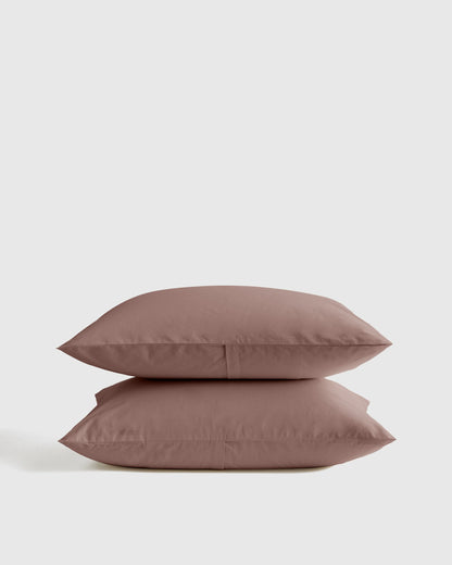 Organic Brushed Cotton Sham Set - Standard / Toffee