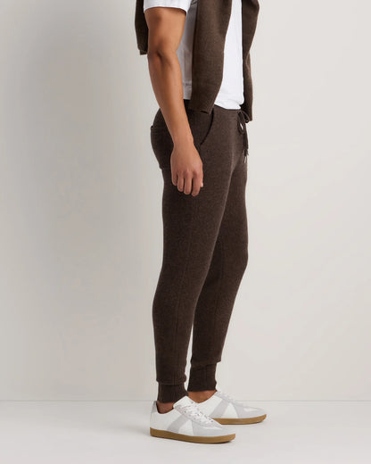 Mongolian Cashmere Jogger - S / Heather Truffle Brown