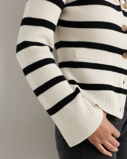 Mongolian Cashmere Structured Cardigan - XS / Oatmeal