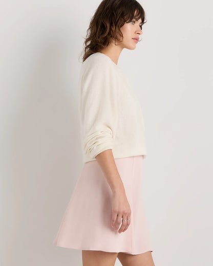 Lightweight Crepe A-Line Mini Skirt - XS / Moonstone Blue