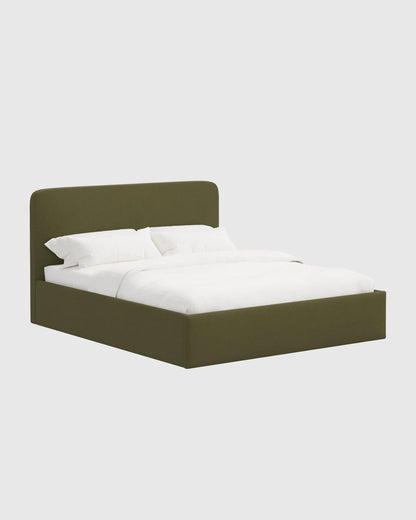 100% Linen Curved Bed - Full / Canvas