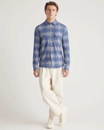 Stretch Sweater Fleece Shirt - S / Off-White