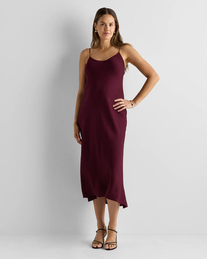 Washable Stretch Silk Maternity Slip Dress - XS / Moonstone Blue Heirloom Floral
