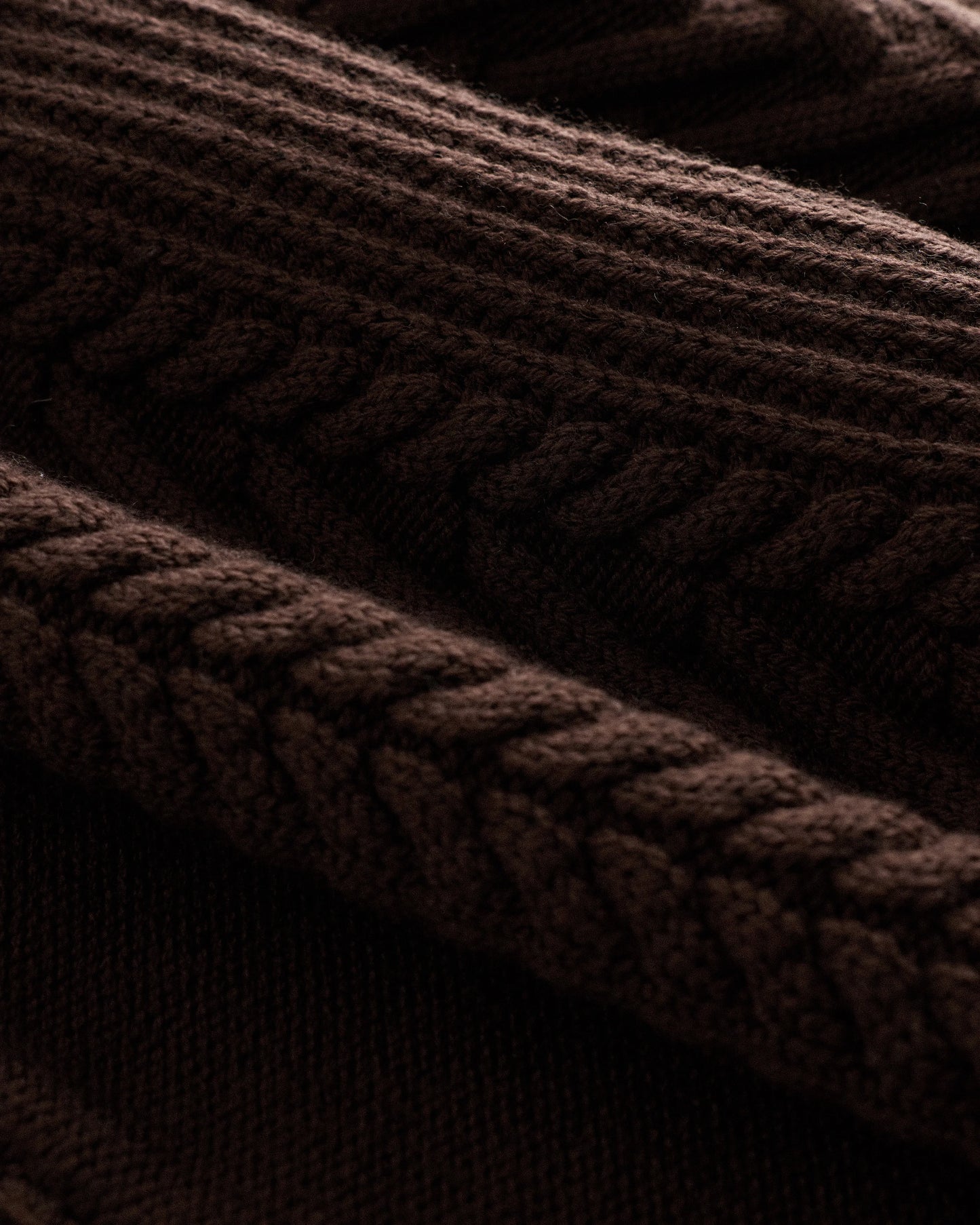 Australian Merino Wool Collared Cable Cardigan - XS / Coffee Bean Brown