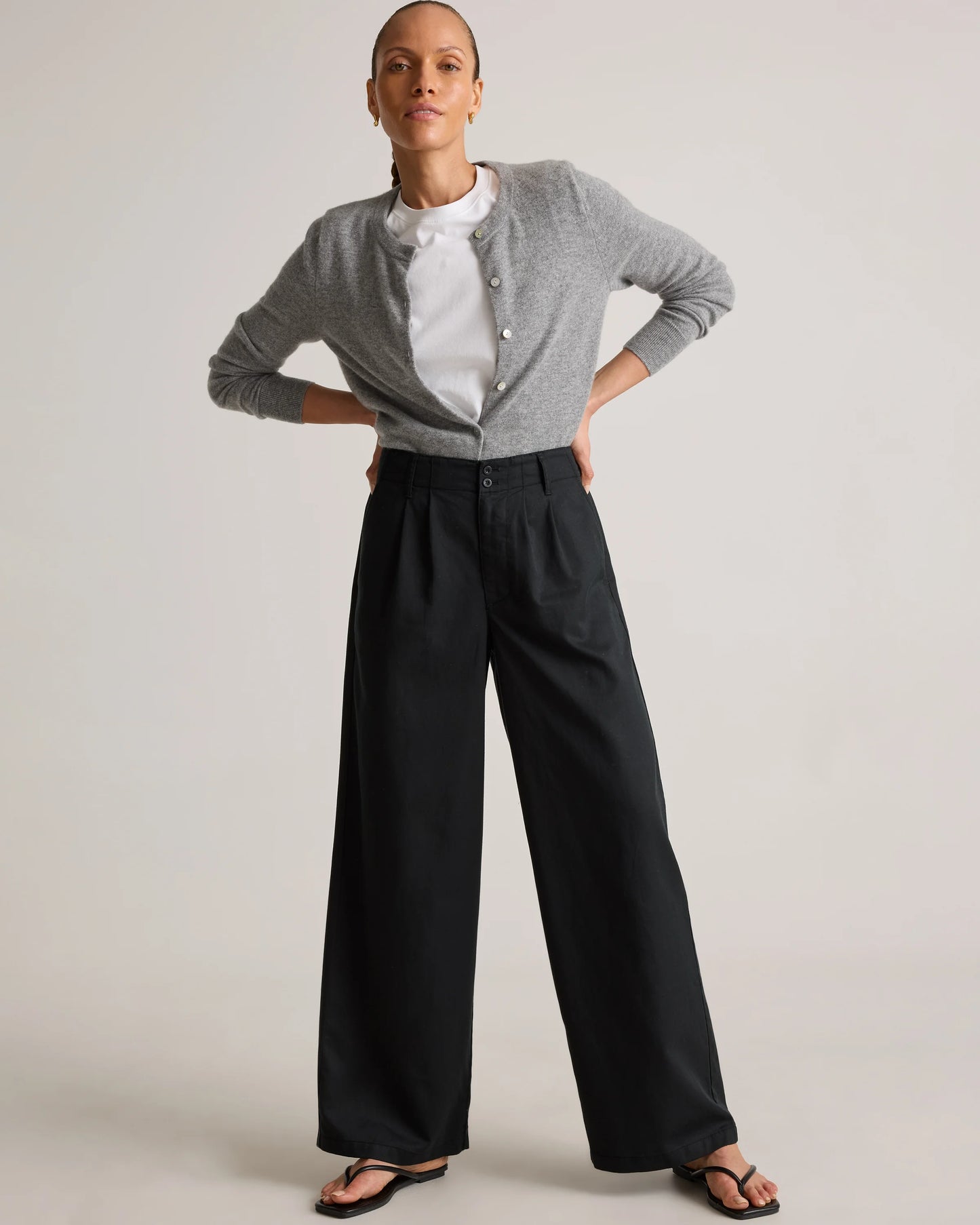Drapey Twill Pleated Trouser - 0 / Baywood