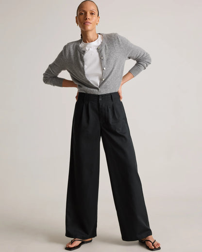 Drapey Twill Pleated Trouser - 0 / Baywood