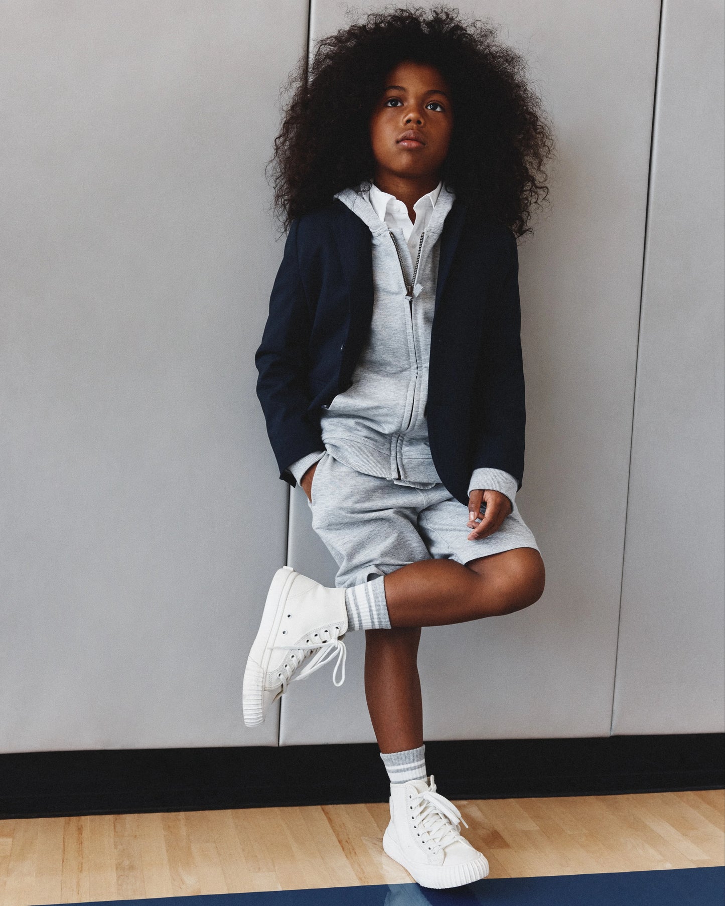 Organic Cotton French Terry Short - 6 / Heather Grey