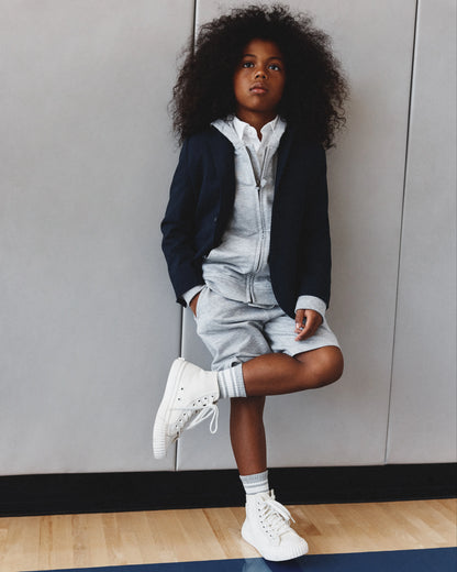 Organic Cotton French Terry Short - 6 / Heather Grey