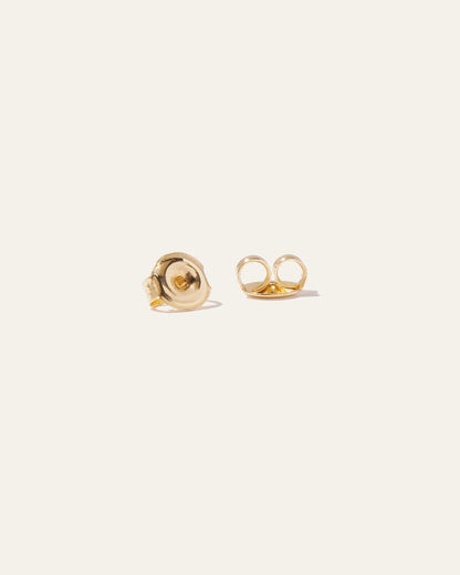 Mini Topaz Pearl Sparkle Climber Earrings - One Size / Gold Vermeil
