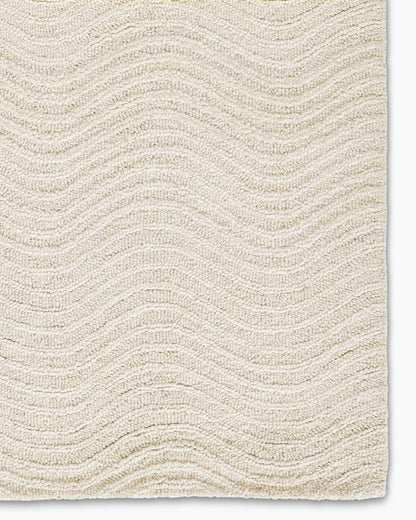 Arches Hand-Tufted Wool Rug - 3'6" x 5'6" / Ivory