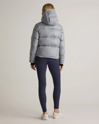 Responsible Down Cropped Puffer Jacket - XS / Shiny Black